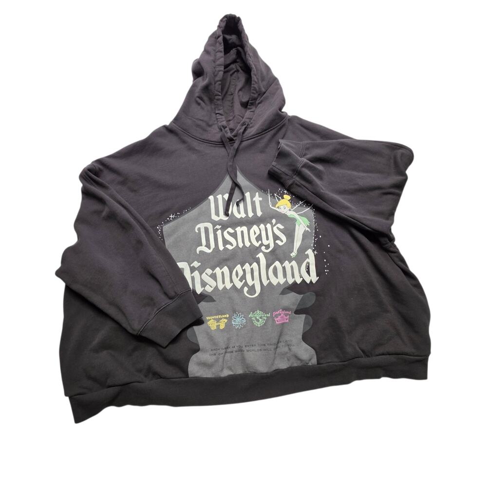 Disney Parks 100 Walt Disney’s Disneyland Tinker Bell Cropped Hoodie Women’s 3X